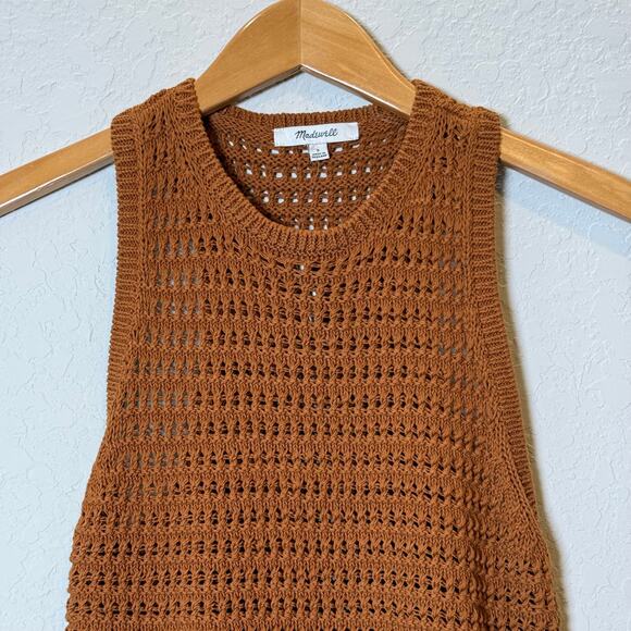 Madewell Women's Crocheted Amber Colored Tank Top‎ Size S NEW - Picture 6 of 8